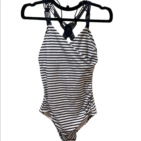 Kona Sol Other - Kona Sol One Piece Bathing Suit - Navy and White